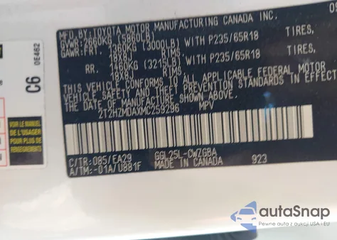 2021 Lexus Rx 350 z USA, uszkodzony, nr VIN 2T2HZMDAXMC259296